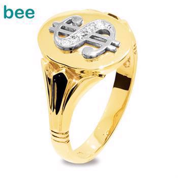 Model 25290, fingerring blank fra Bee Jewelry i 9 kt guld